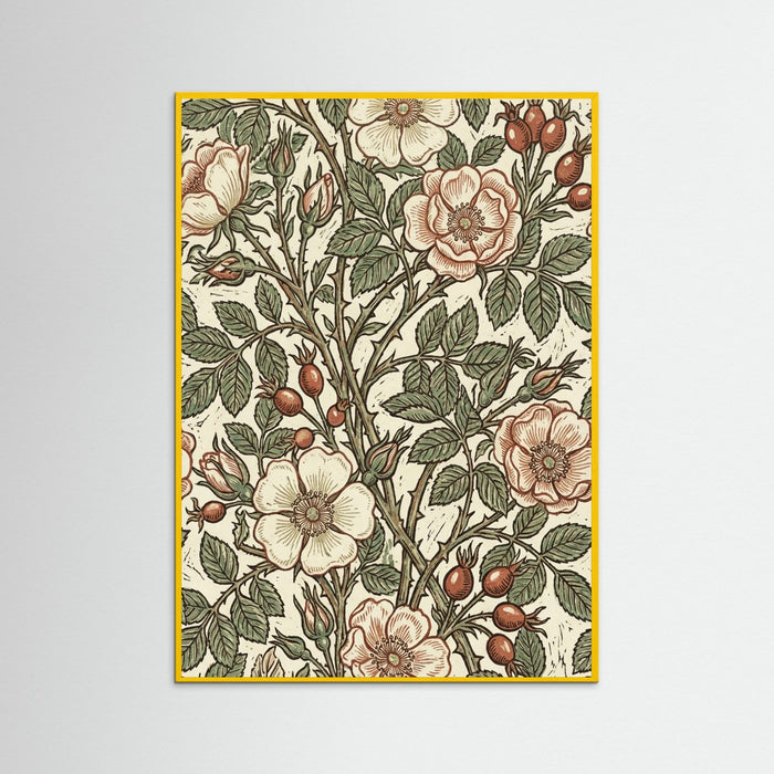 Yellow Wood Honeysuckle Scroll