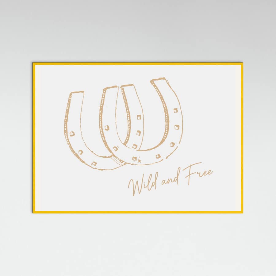Plakat Horseshoe Wild and Free Neutral – plakat i druk artystyczny