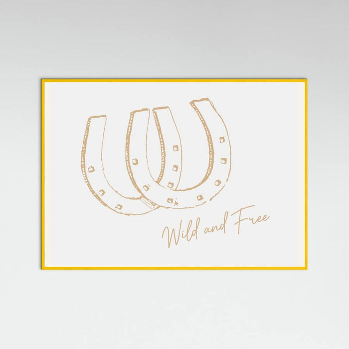 Plakat Horseshoe Wild and Free Neutral – plakat i druk artystyczny