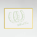 Horseshoe Wild and Free Sage Green Poster – plakat og kunsttryk
