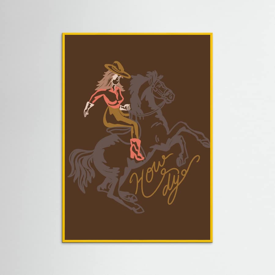 Howdy Cowgirl Poster – poster and art print