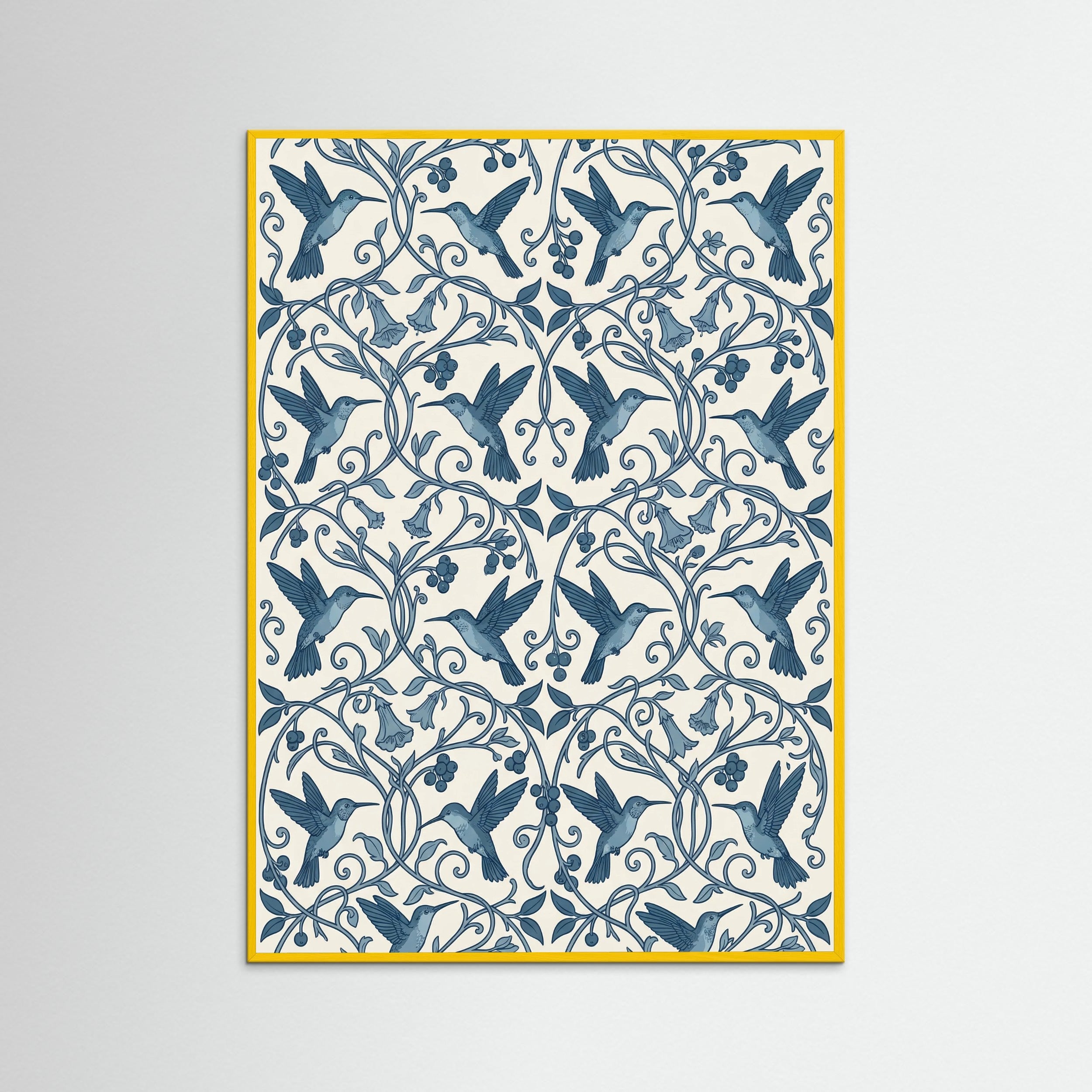 Yellow Wood Indigo Botanical Pattern