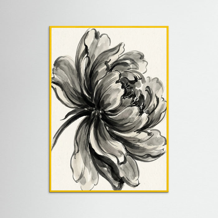 Yellow Wood Ink Bouquet Black