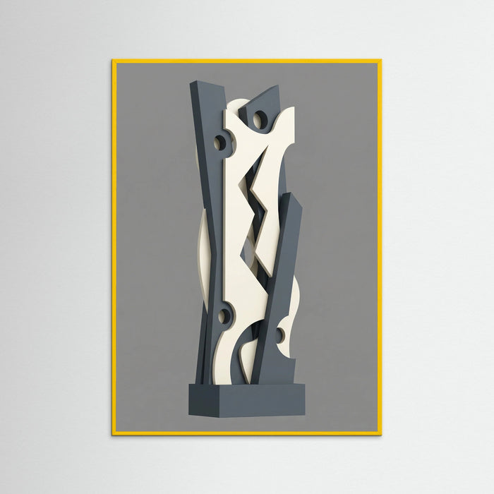 Yellow Wood Interlocked Forms