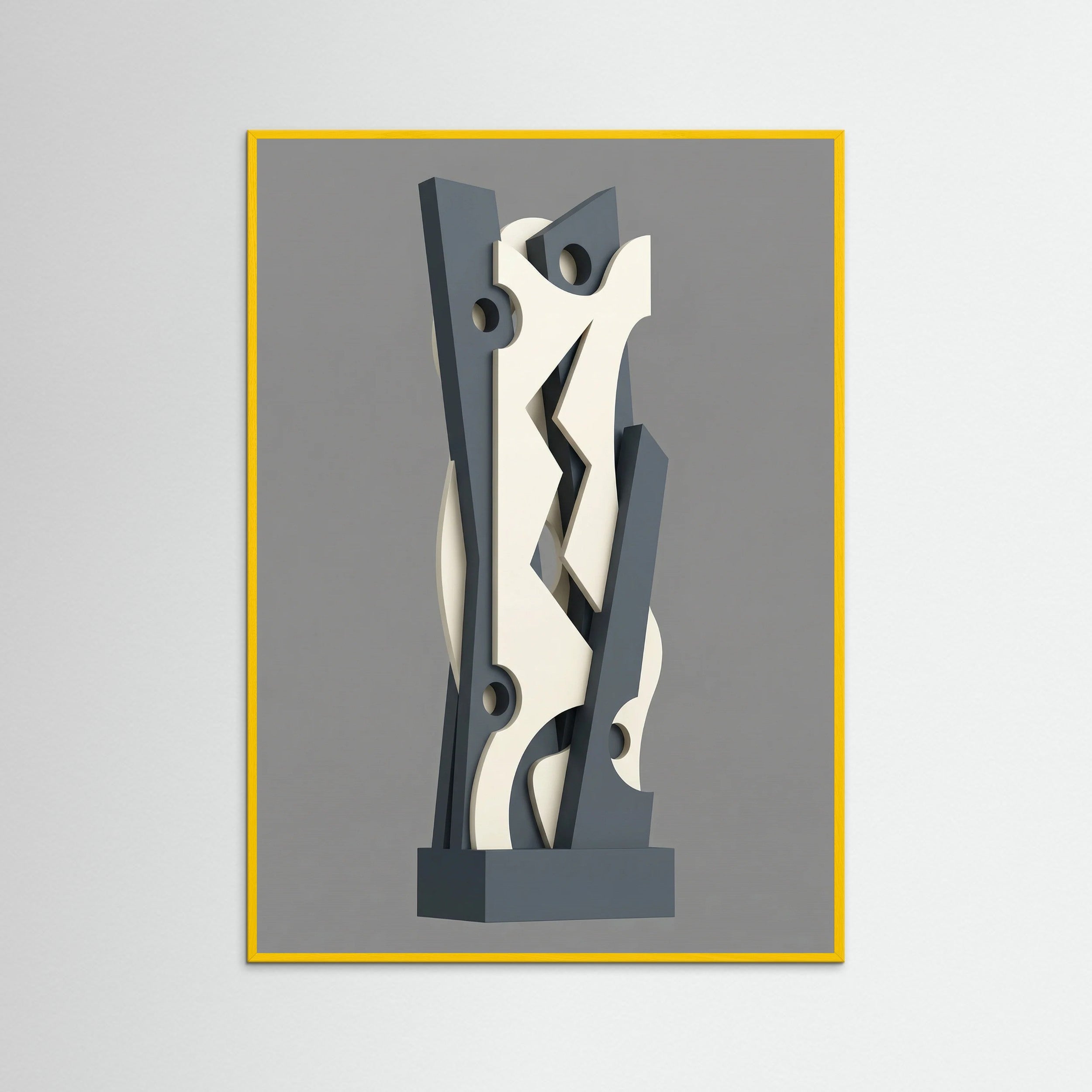 Yellow Wood Interlocked Forms