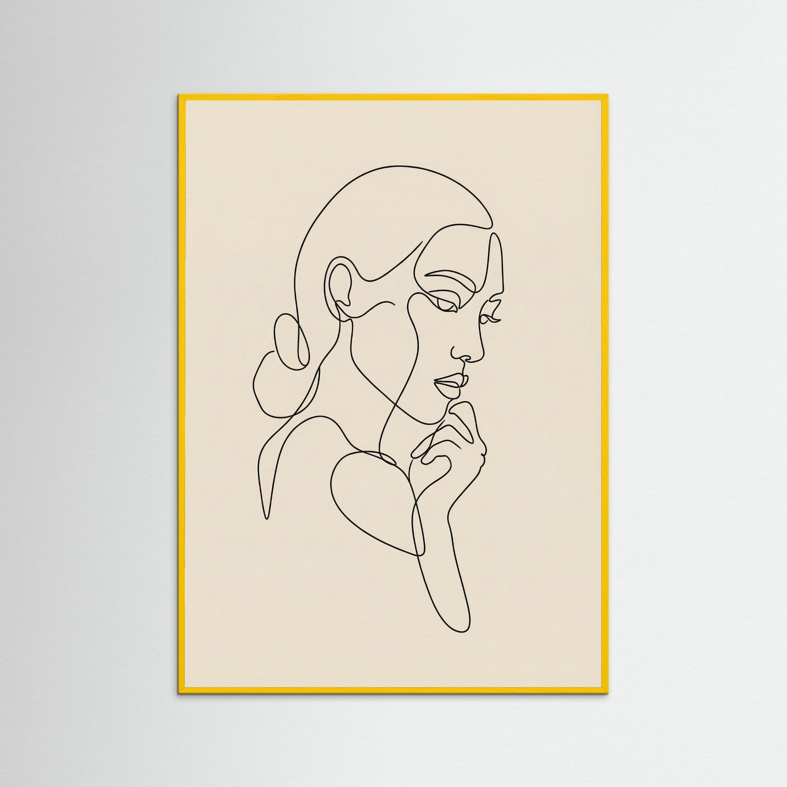 Yellow Wood Intertwined Faces