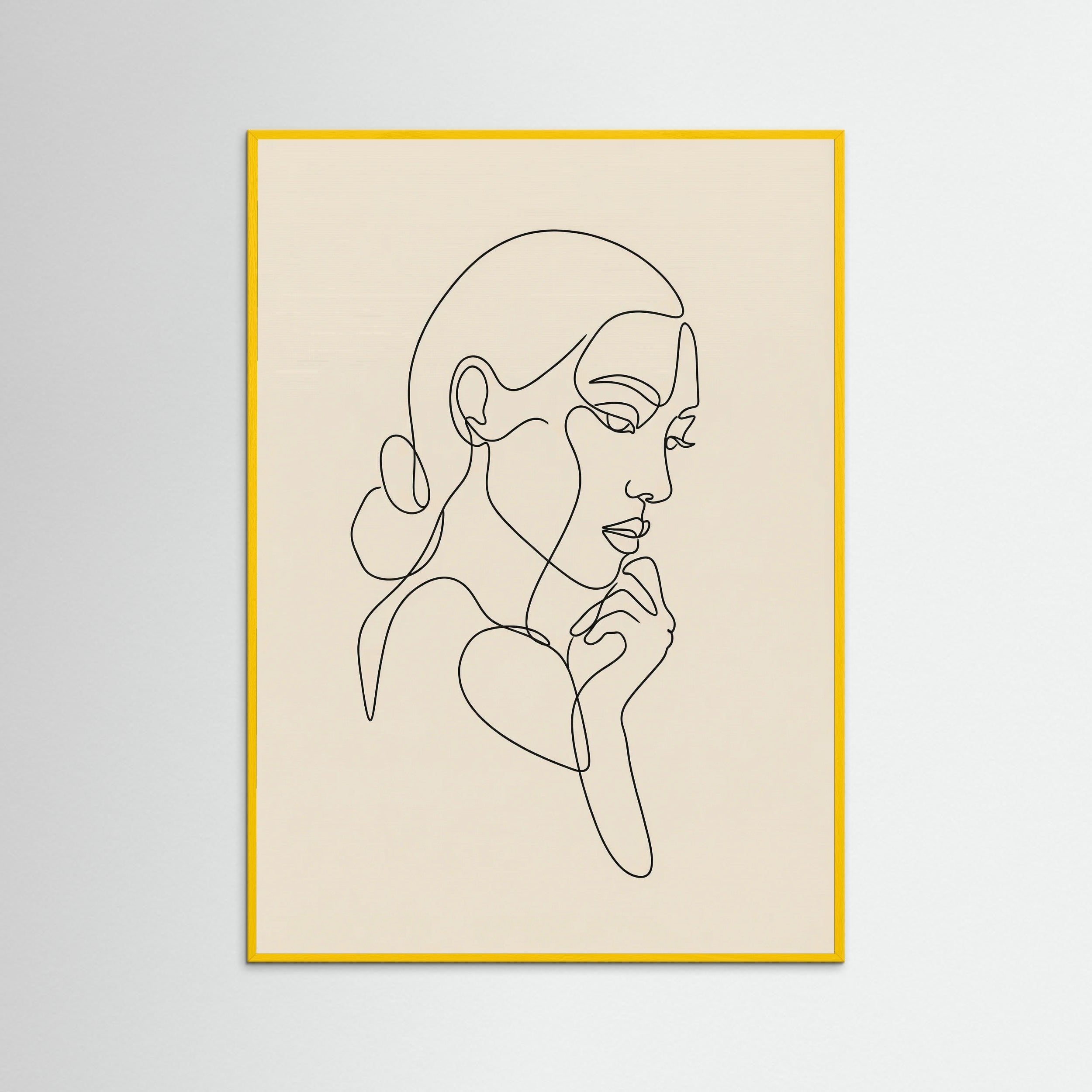 Yellow Wood Intertwined Faces