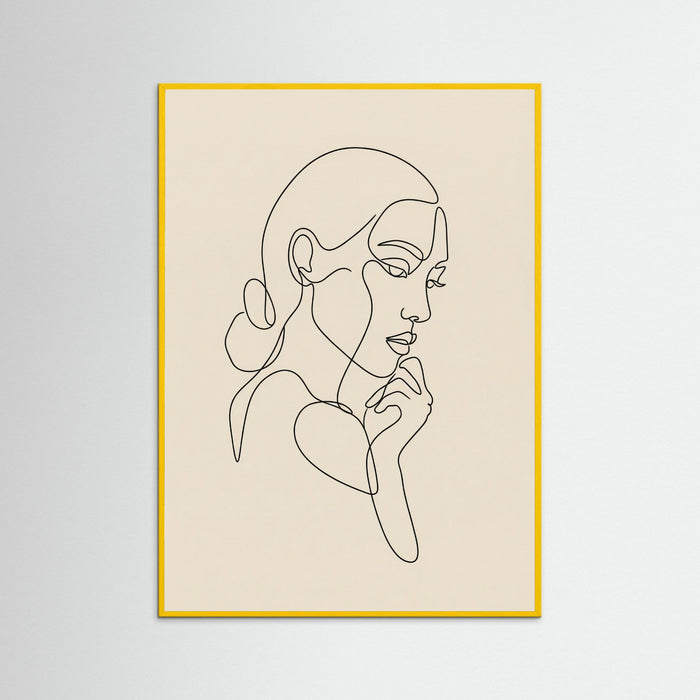 Yellow Wood Intertwined Faces