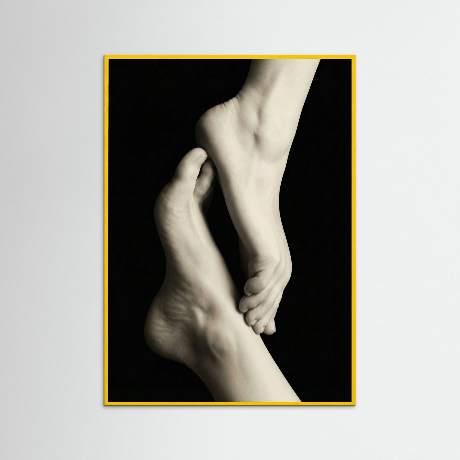 Yellow Wood Intertwined Forms