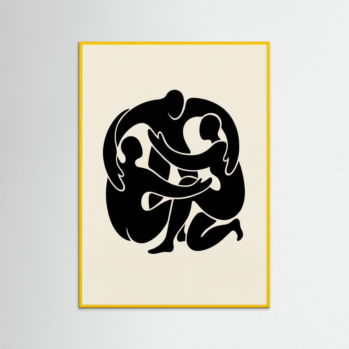 Yellow Wood Intertwined Gaze Black