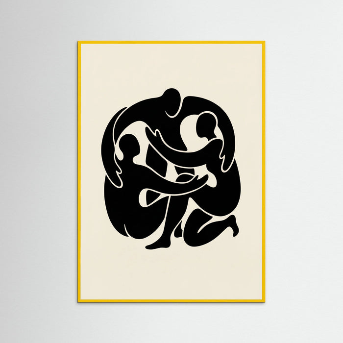 Yellow Wood Intertwined Gaze Black