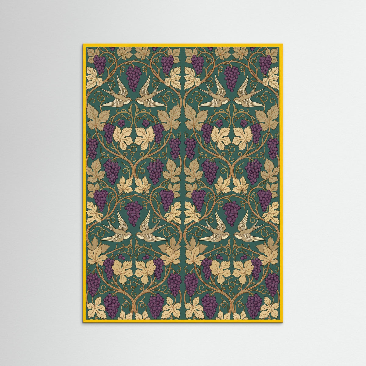 Yellow Wood Intricate Botanical Flourish