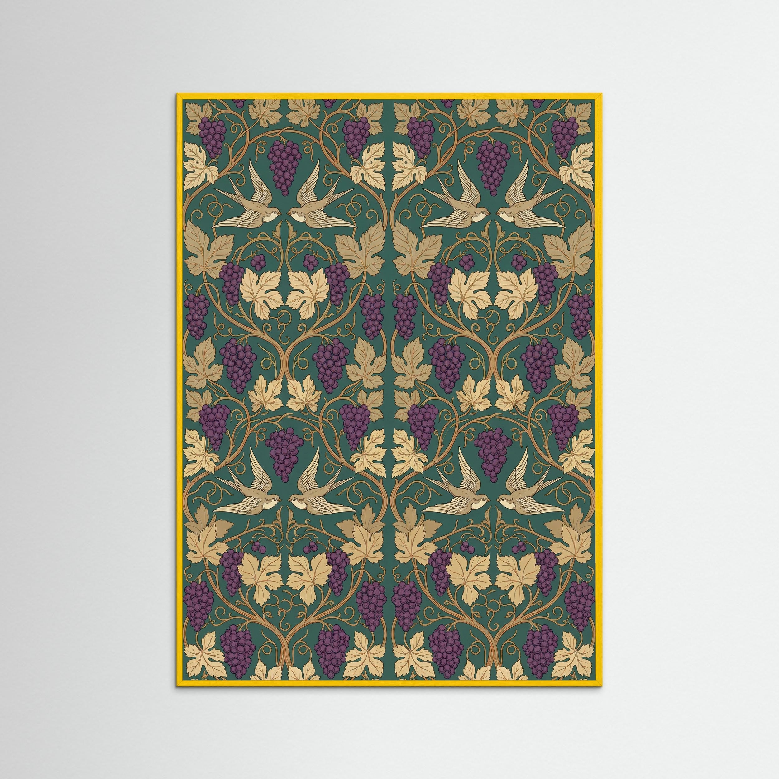 Yellow Wood Intricate Botanical Flourish