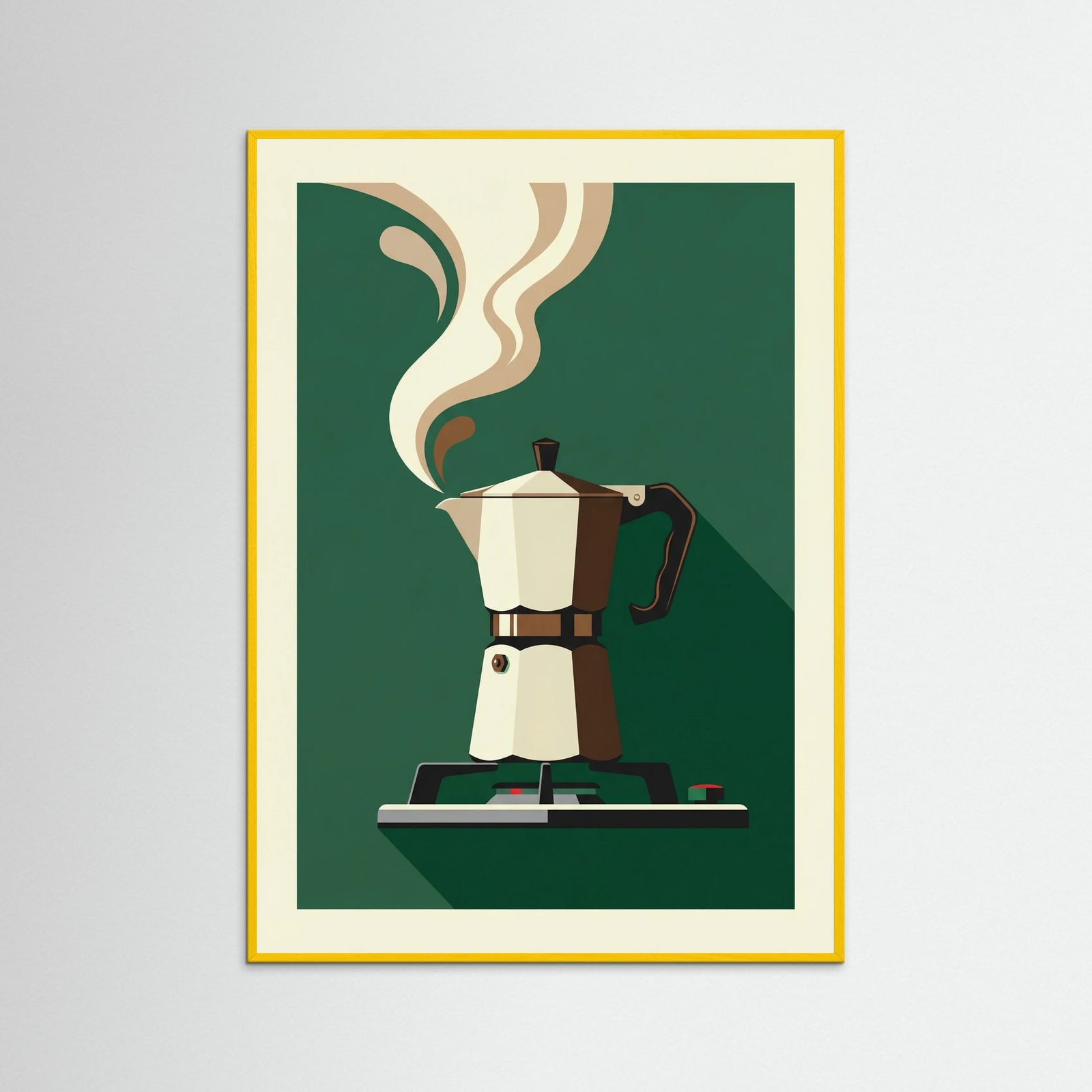 Yellow Wood Italian Coffee Art