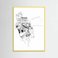 Italian Landscape Art, Amalfi Coast Small Towns By The Sea Poster – Poster und Kunstdruck