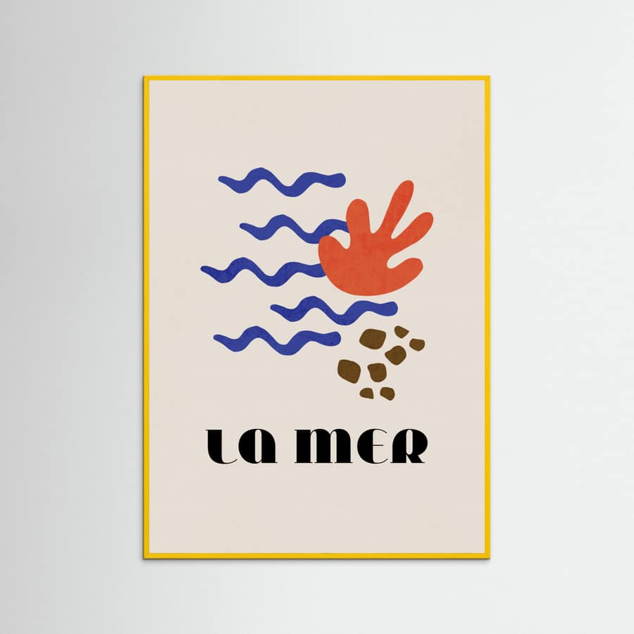 La Mer Abstract Ocean Poster No. 02 – plakat og kunsttryk