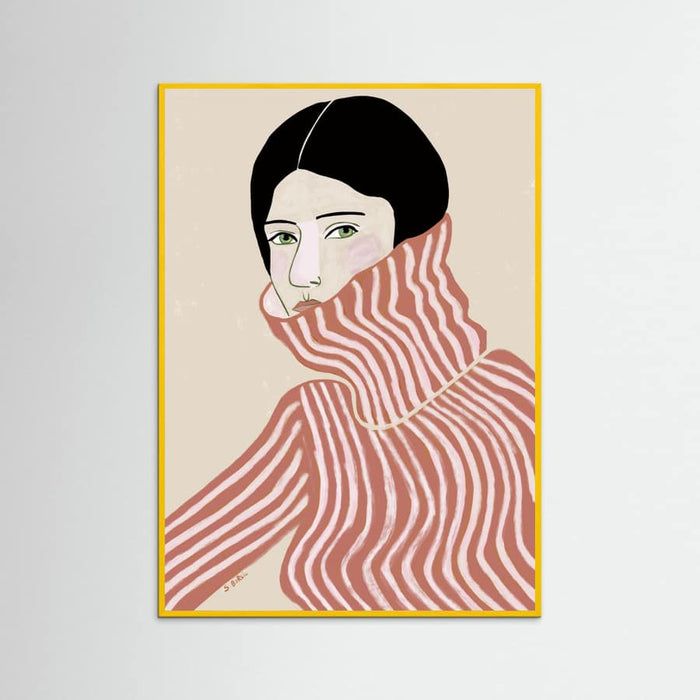 Lady in jumper Poster – poster and art print