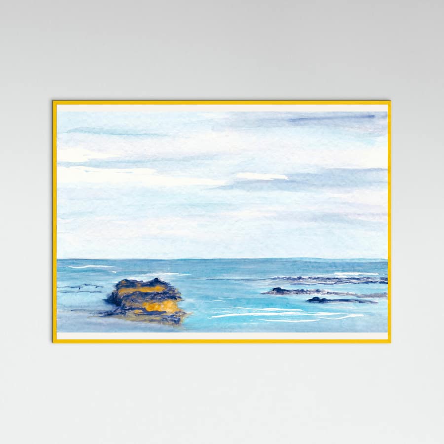 Landscape Orange Rock Beach 24x36 Poster – plakat og kunsttryk