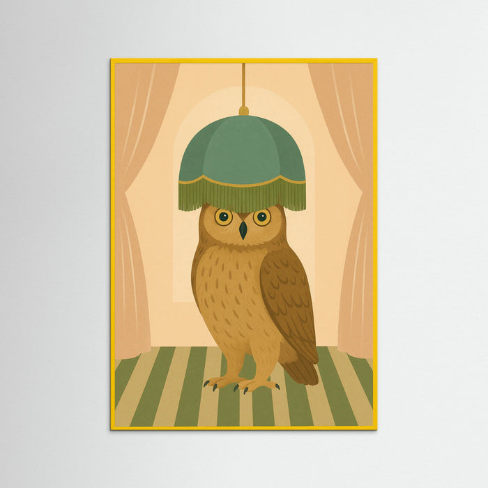 Yellow Wood Leopard Lampshades