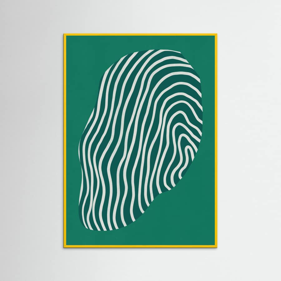 Line art confined in space-green Poster – poster and art print