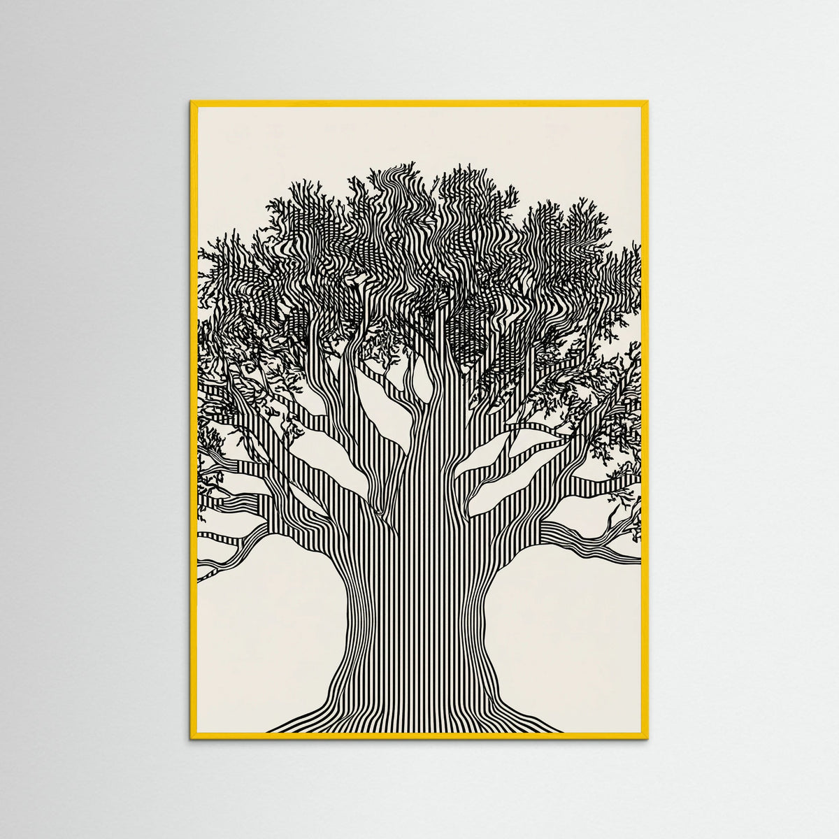 Yellow Wood Linear Portrait