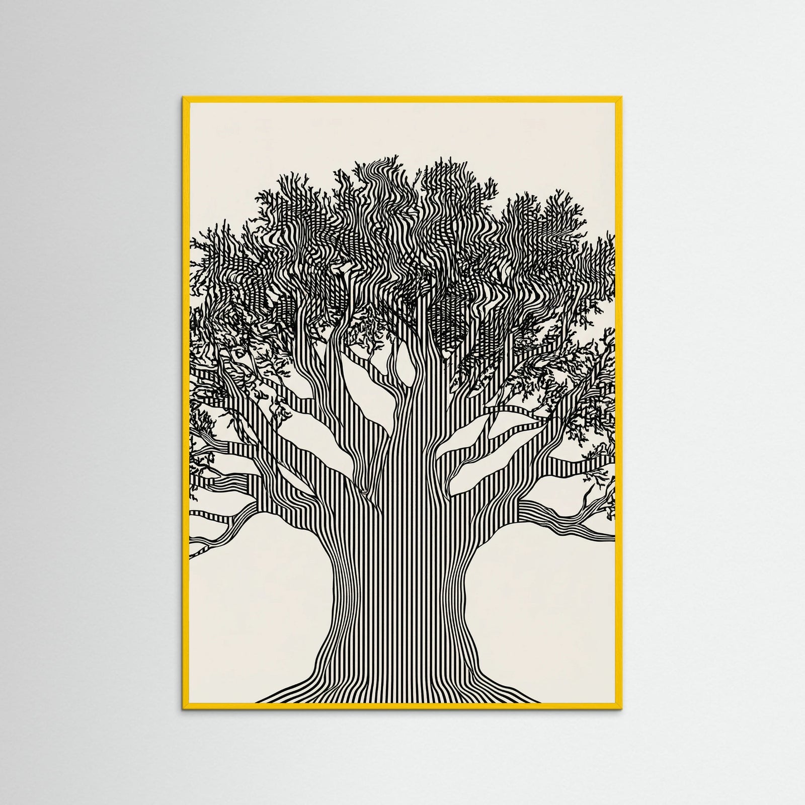 Yellow Wood Linear Portrait