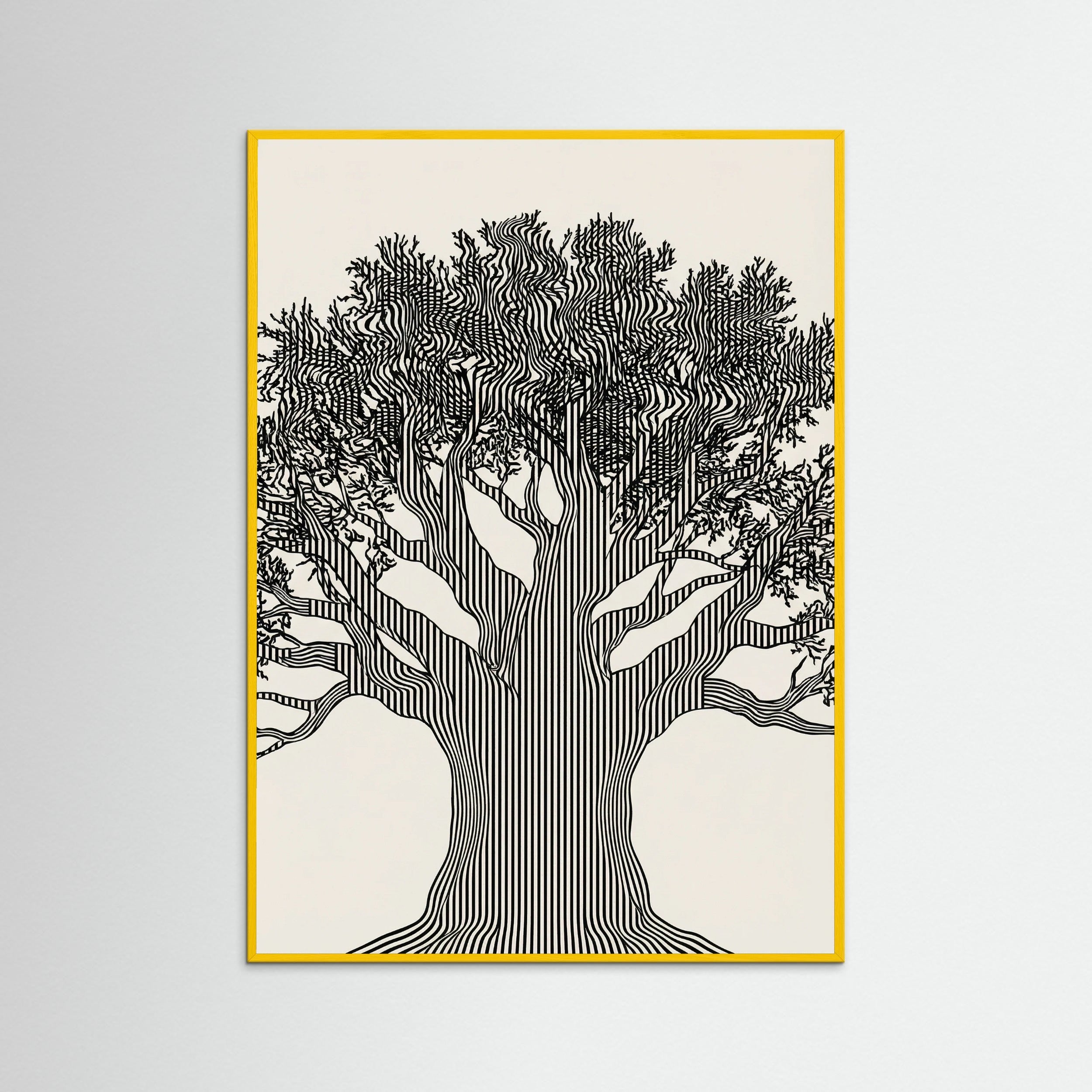 Yellow Wood Linear Portrait