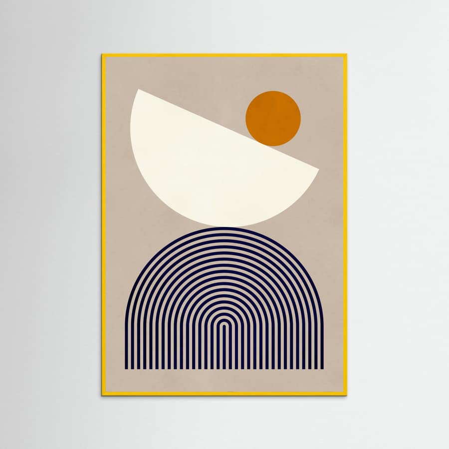 Lines and semicircles 1 Poster – poster and art print