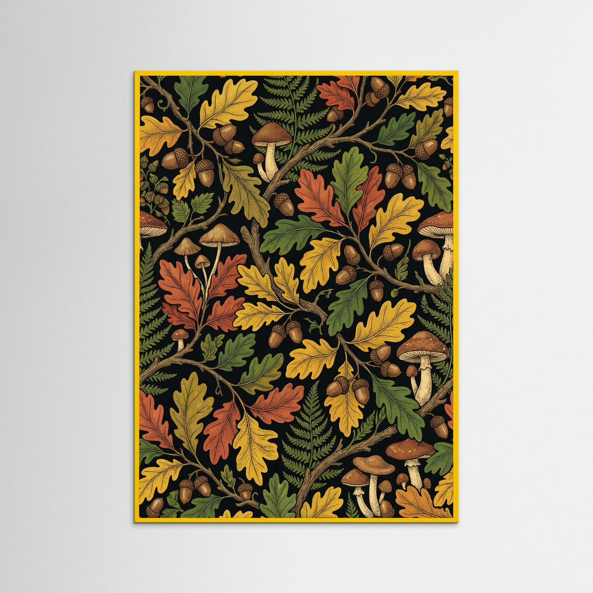 Yellow Wood Lush Orchard Pattern