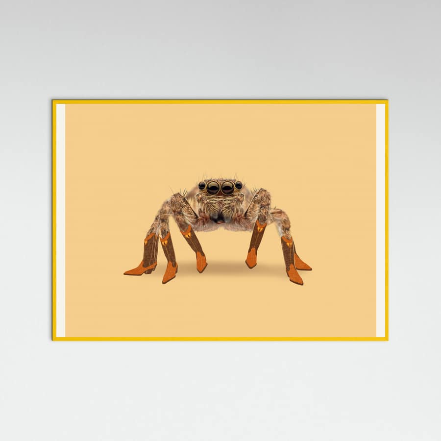 Yellow Wood Lydia the Leggiest Cowgirl Spider Poster