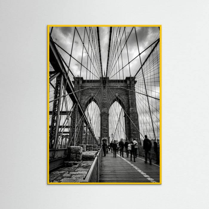 Yellow Wood Manhattan Bridge View