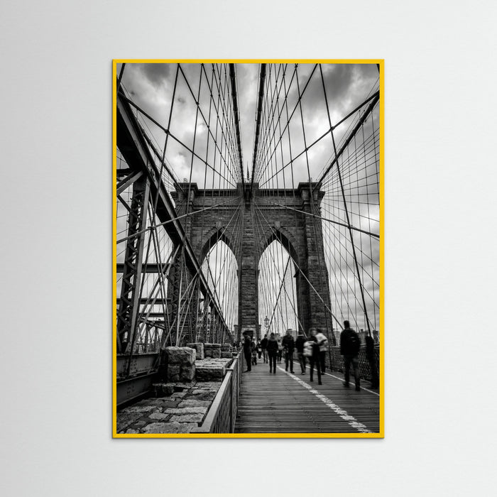 Yellow Wood Manhattan Bridge View