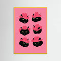 Yellow Wood Marcy the Cowgirl Cat Poster