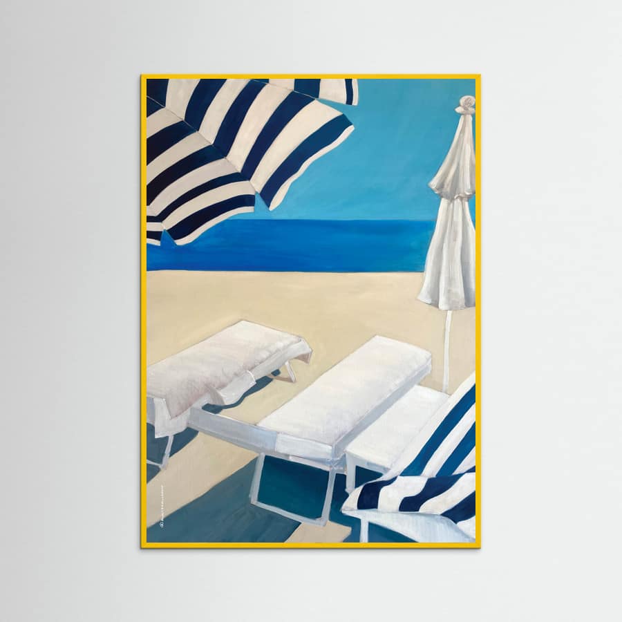 Mediterrannean Beach Siesta Poster – Poster und Kunstdruck