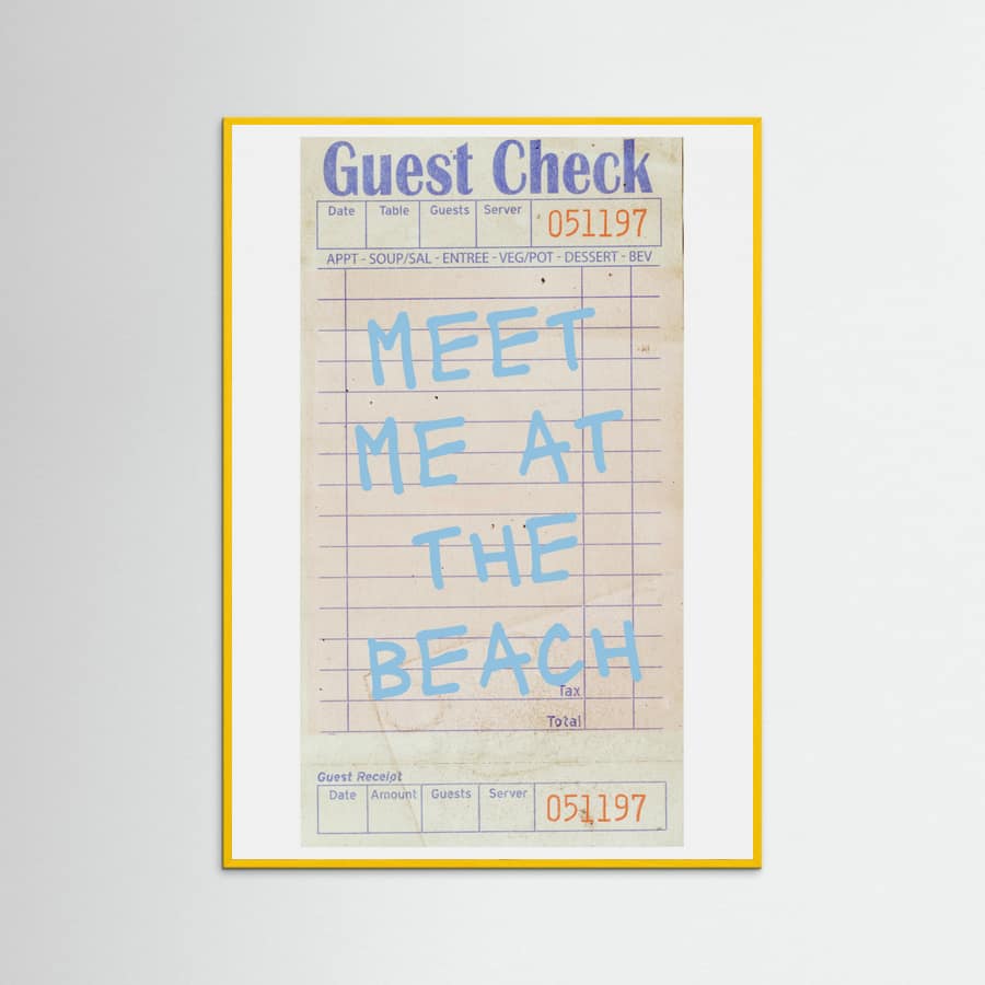 Plakat Meet Me At the Beach   Blue – plakat i druk artystyczny