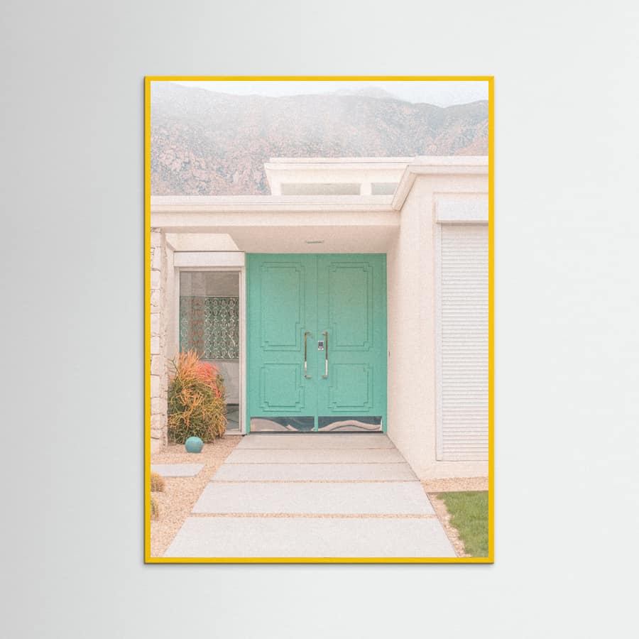 Mid-Century Mint Green Doors in Palm Springs Poster – poster and art print