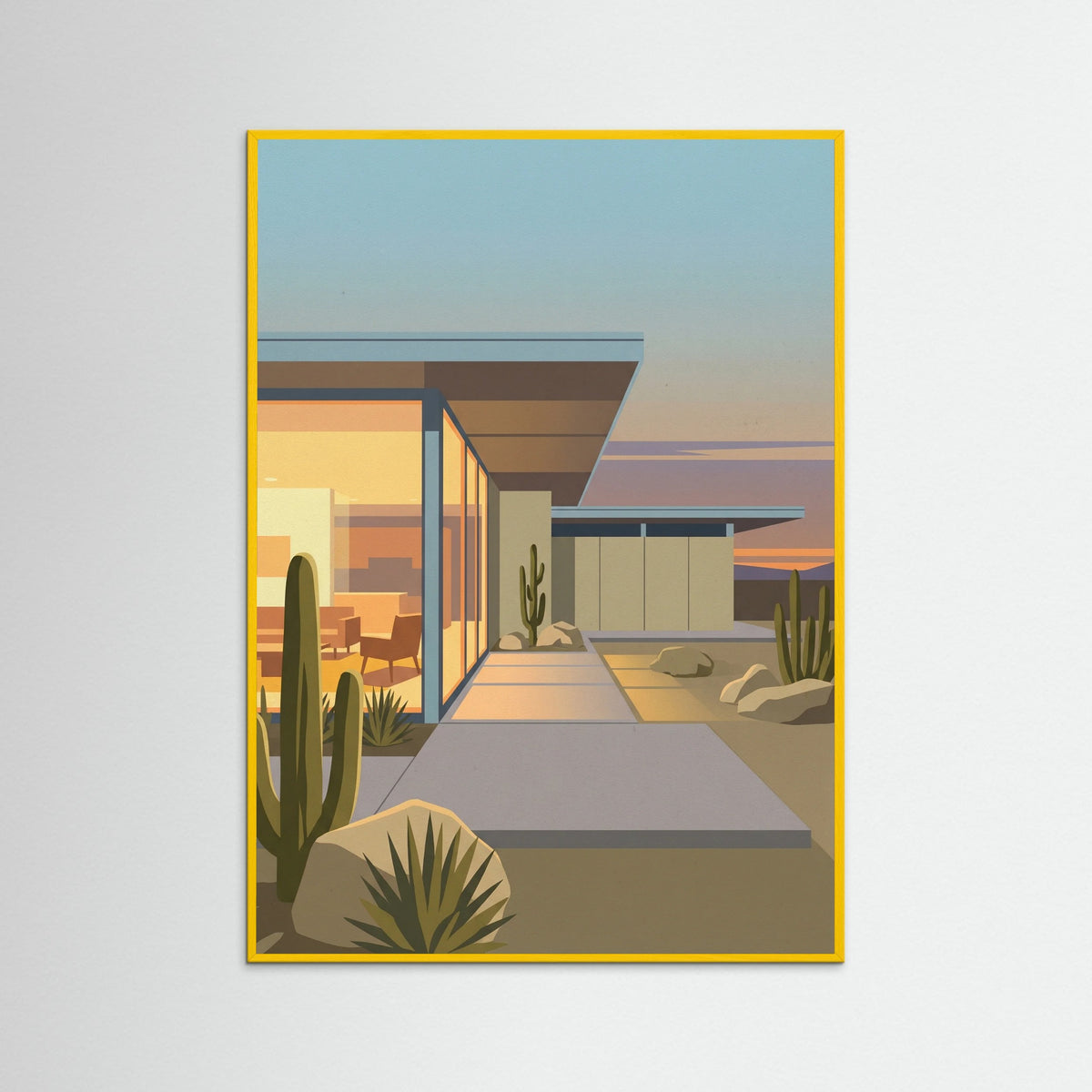 Yellow Wood Mid Century Oasis