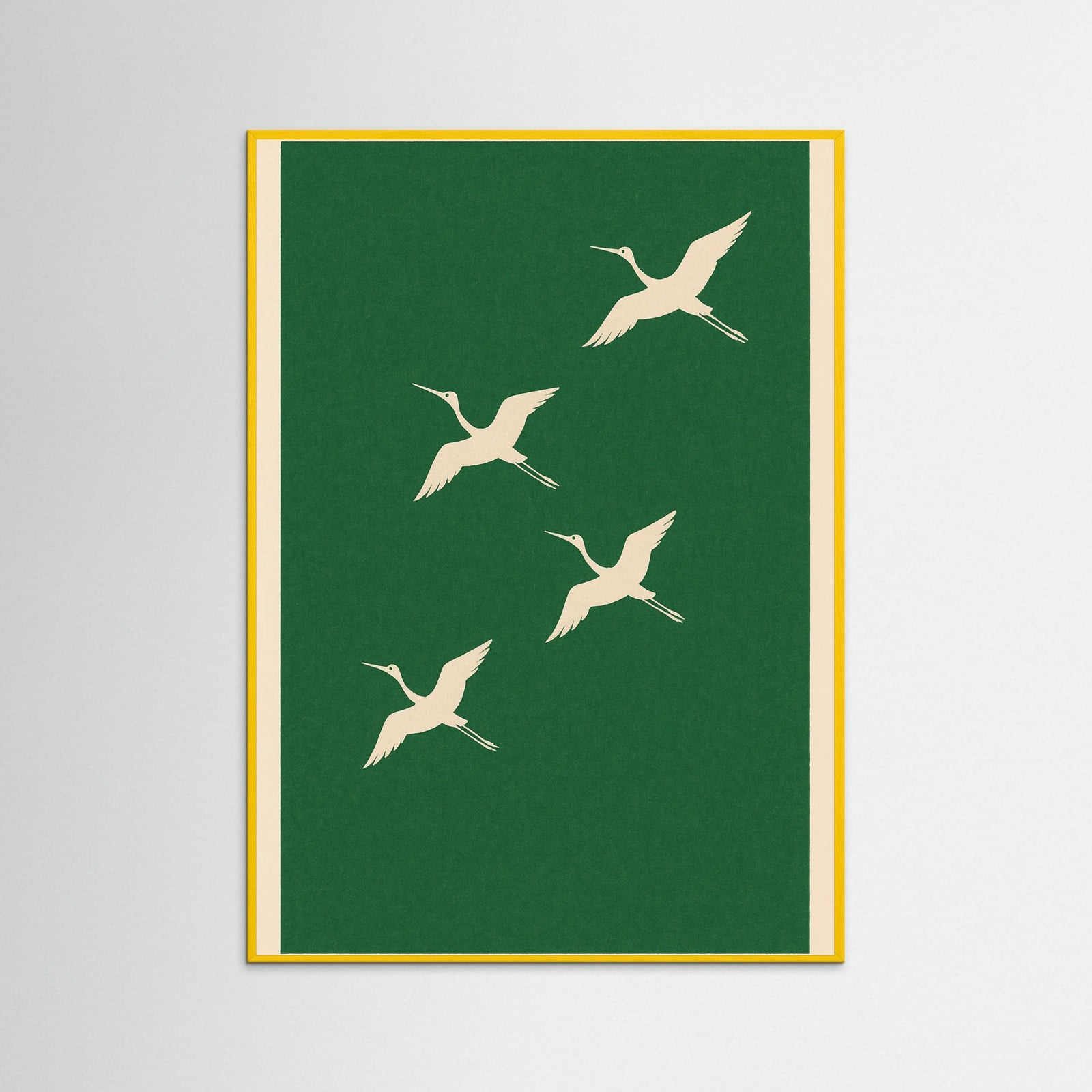 Yellow Wood Minimal Green Abstract