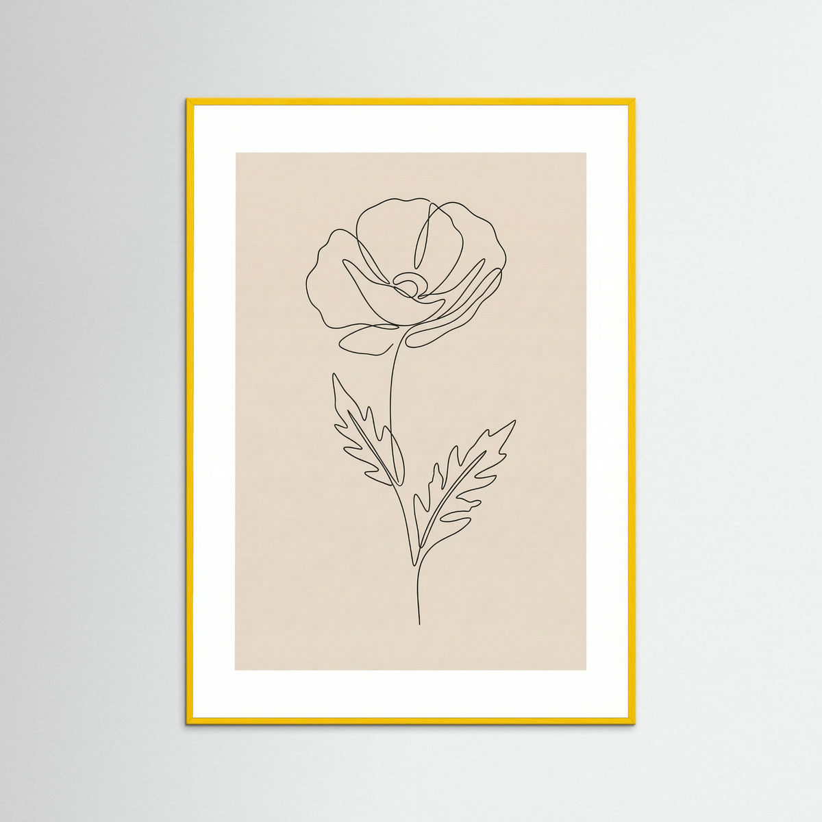 Yellow Wood Minimal Rose Bloom