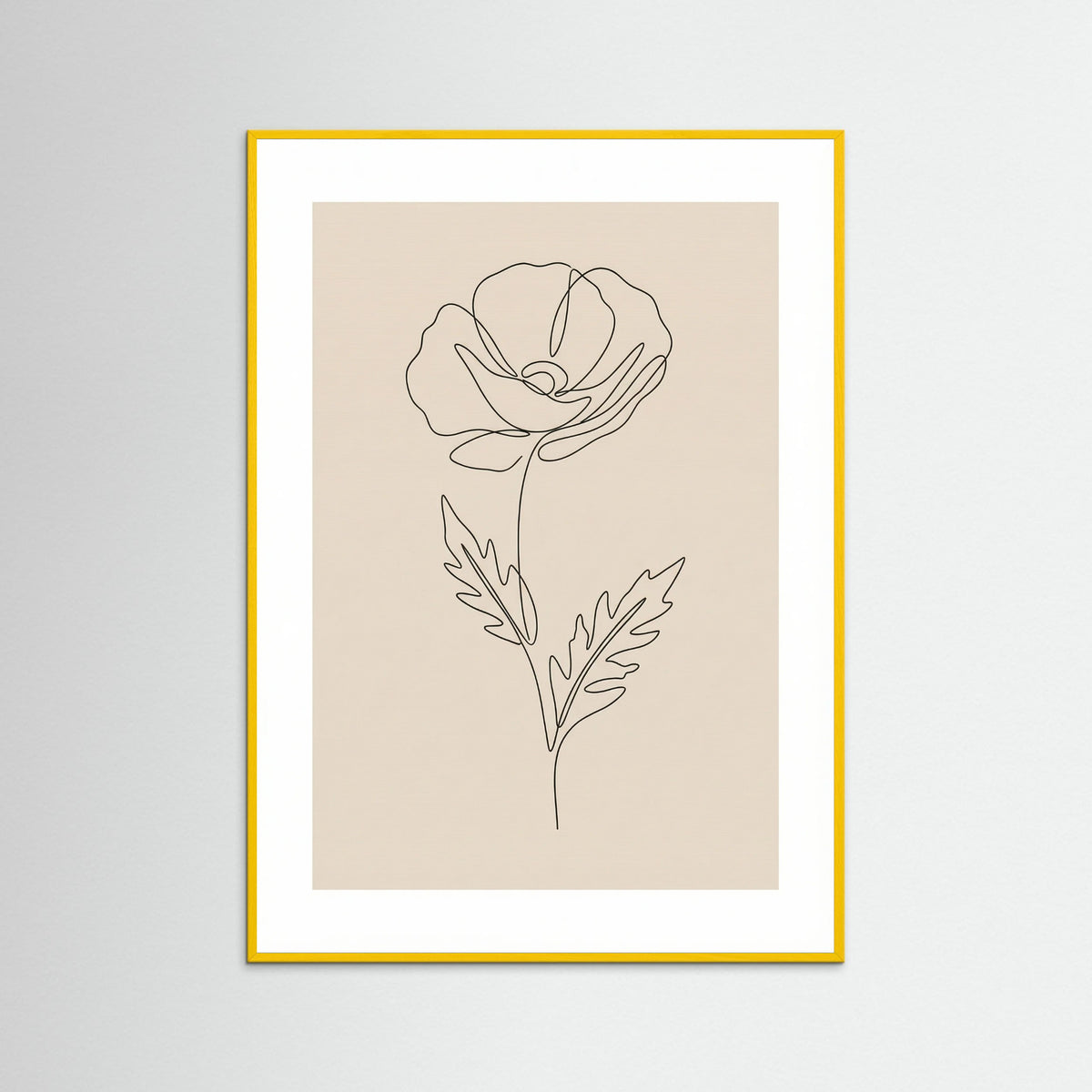 Yellow Wood Minimal Rose Bloom