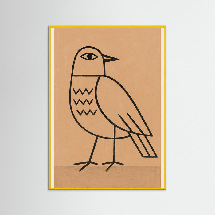 Yellow Wood Minimalist Figure