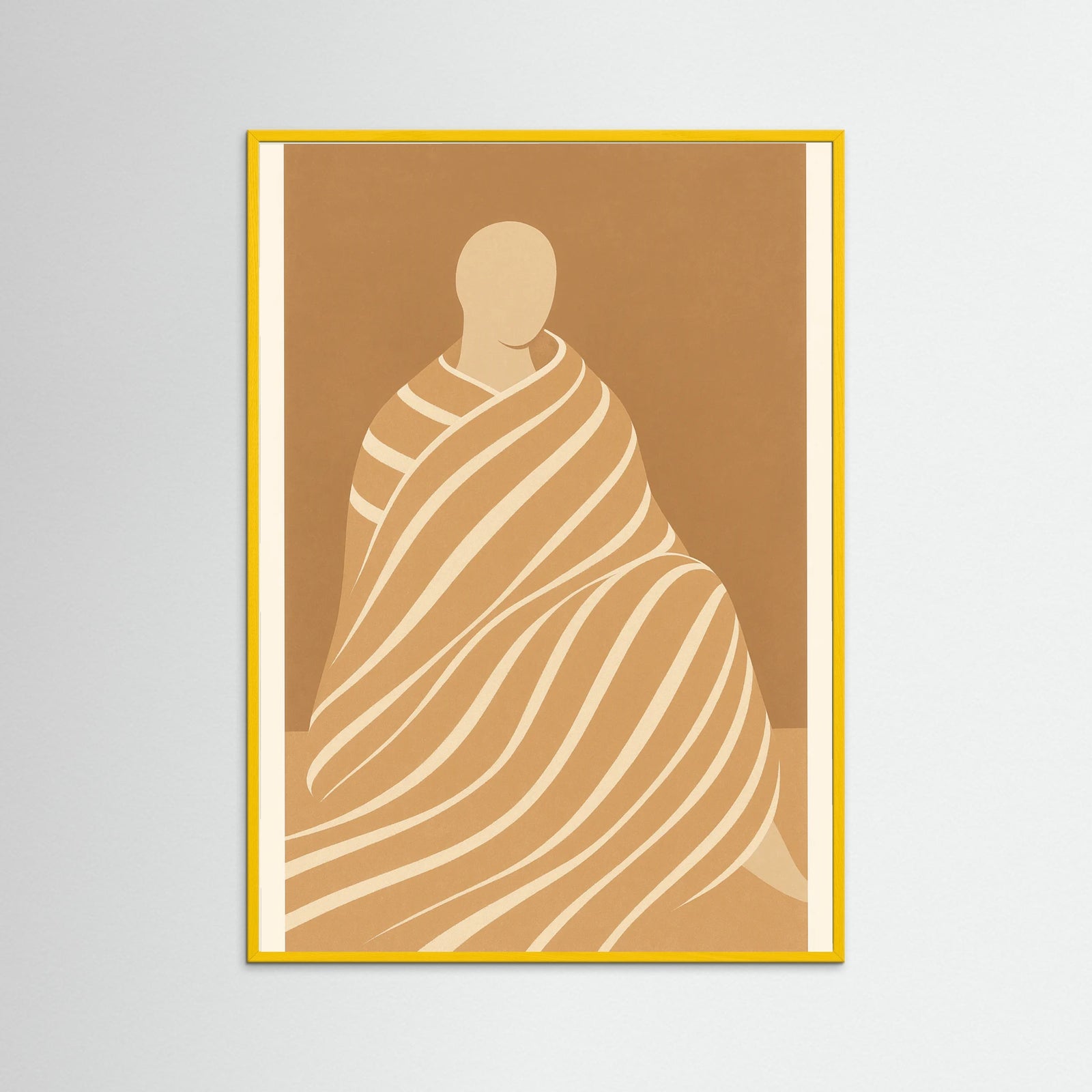 Yellow Wood Minimalist Figures