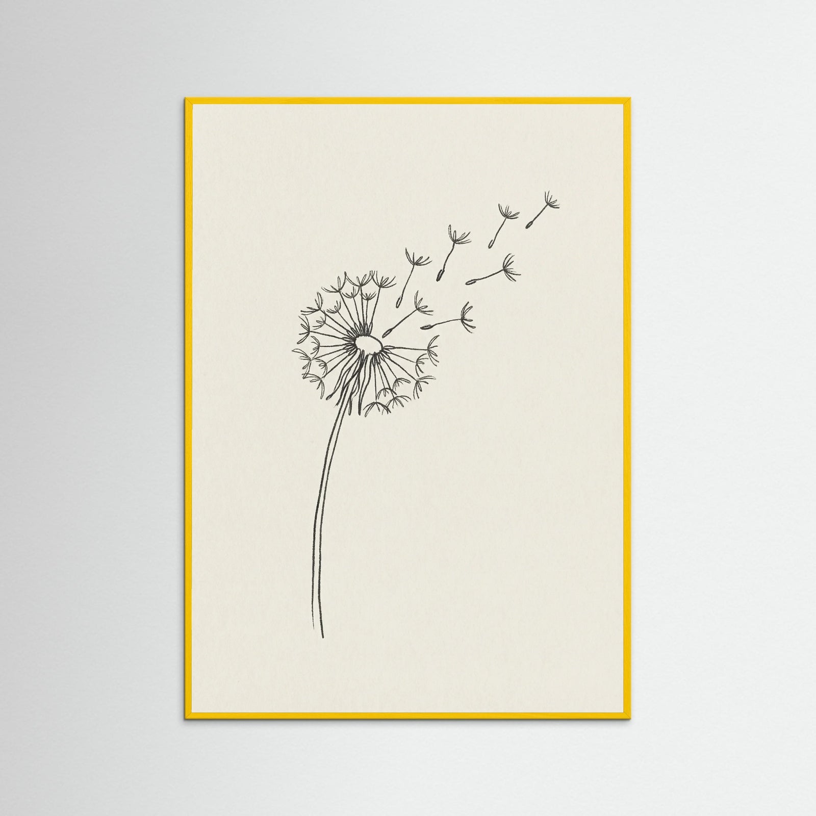 Yellow Wood Minimalist Peace Dove