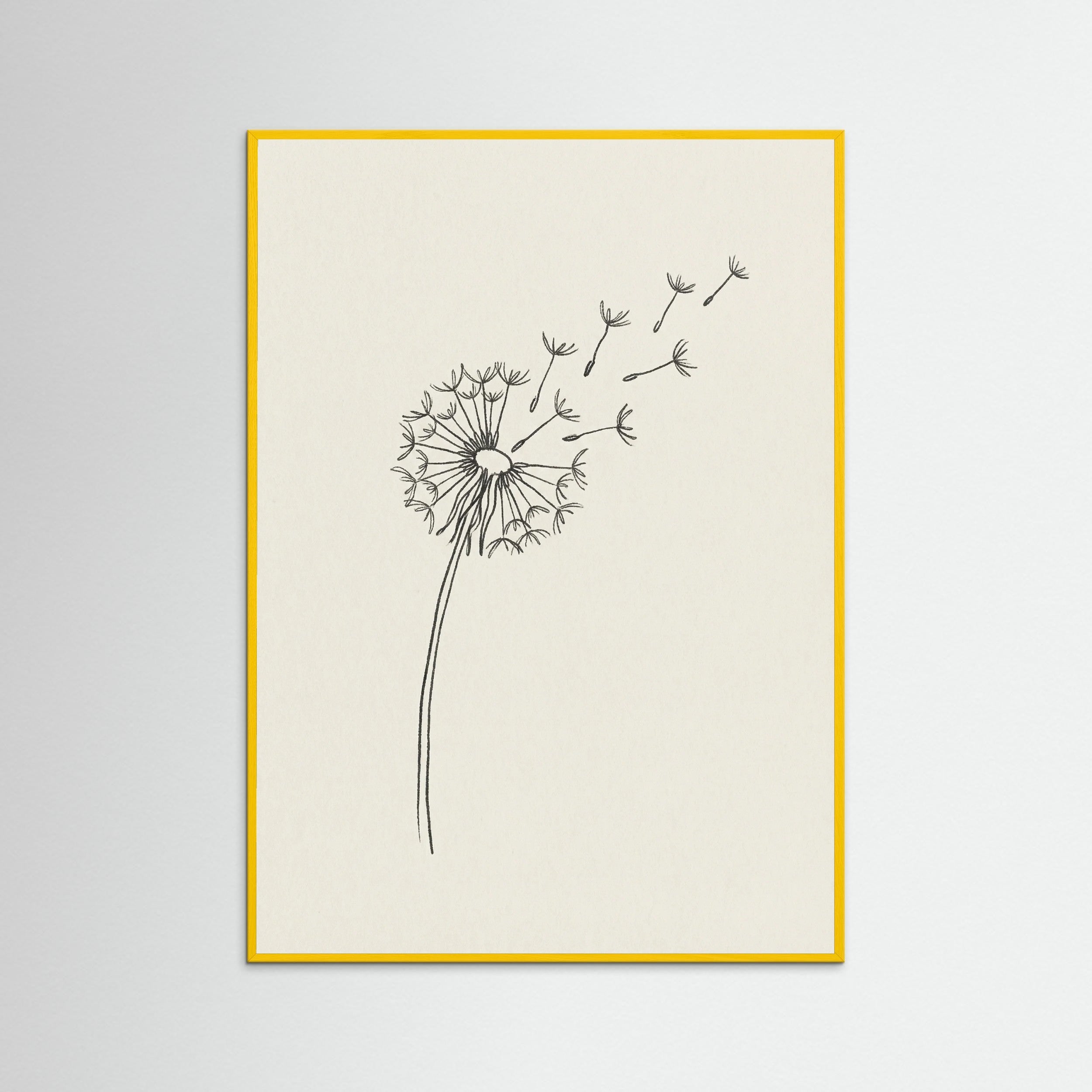 Yellow Wood Minimalist Peace Dove