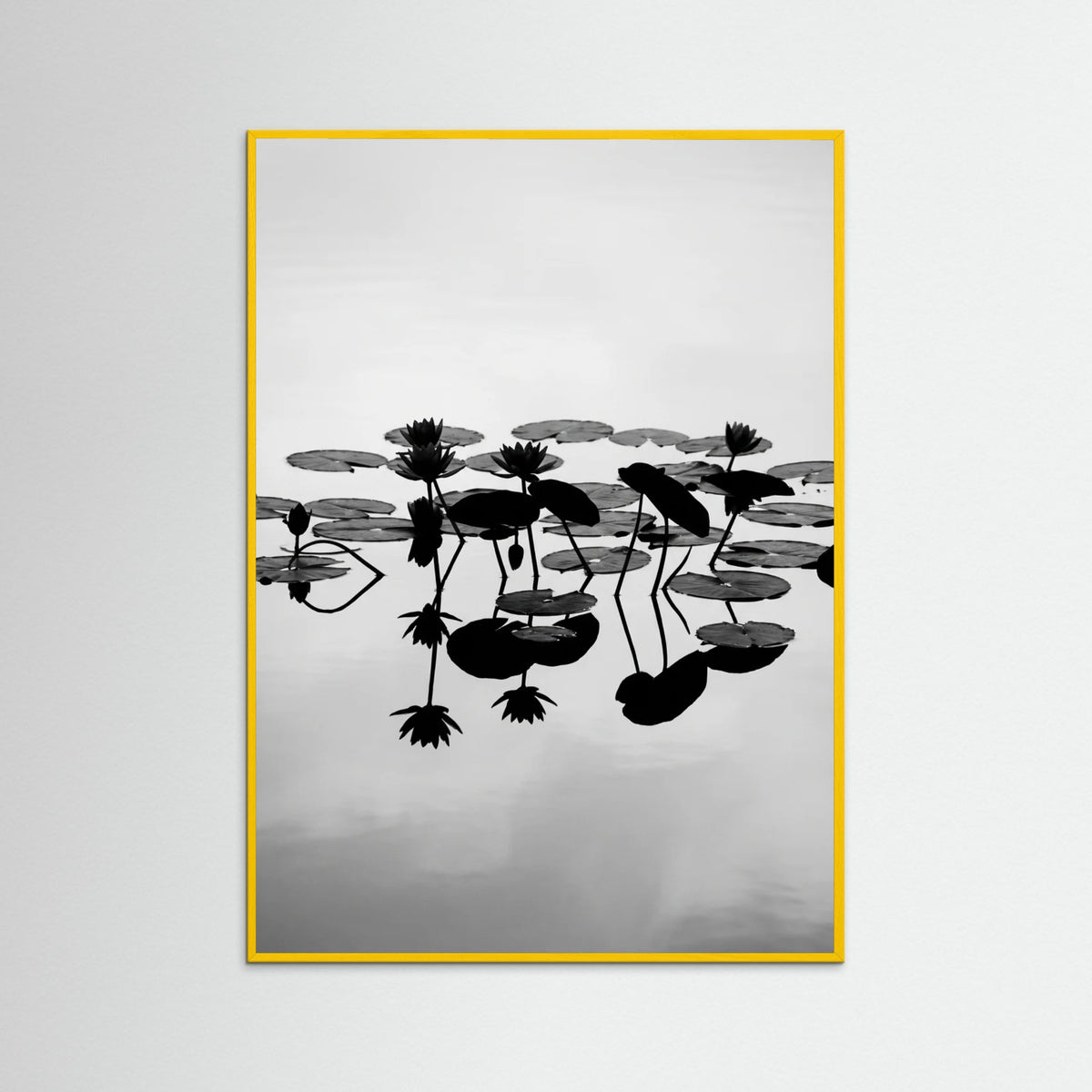 Yellow Wood Mirrored Palms