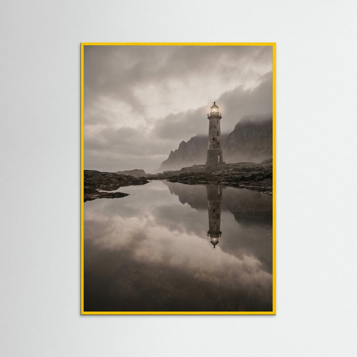 Yellow Wood Misty Lake