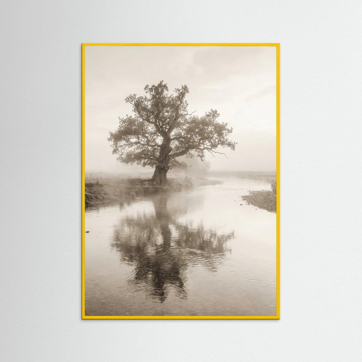 Yellow Wood Misty Mountain Serenity