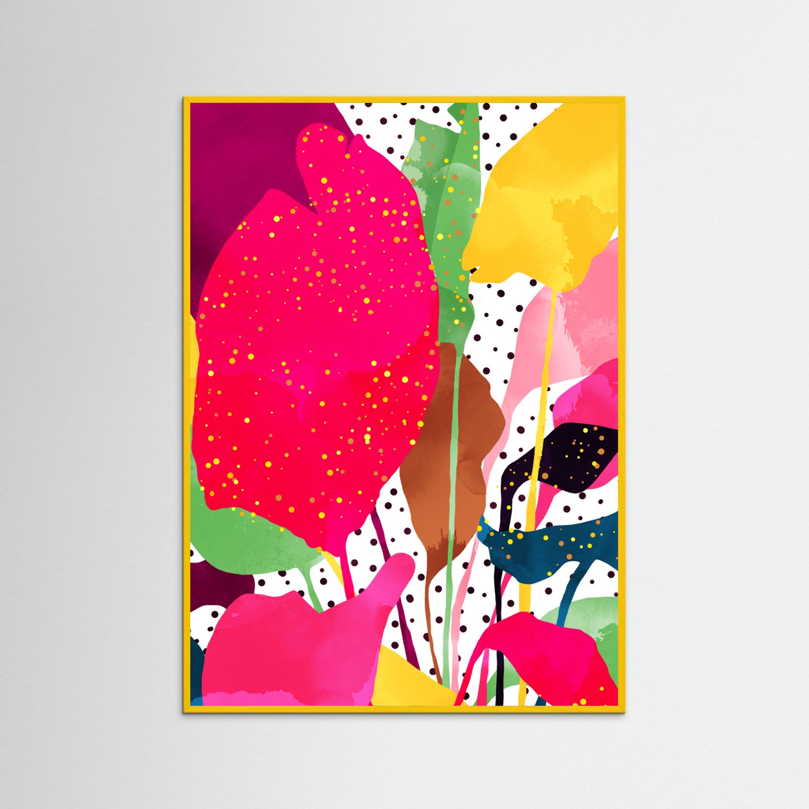Yellow Wood Modern Botanical Poster