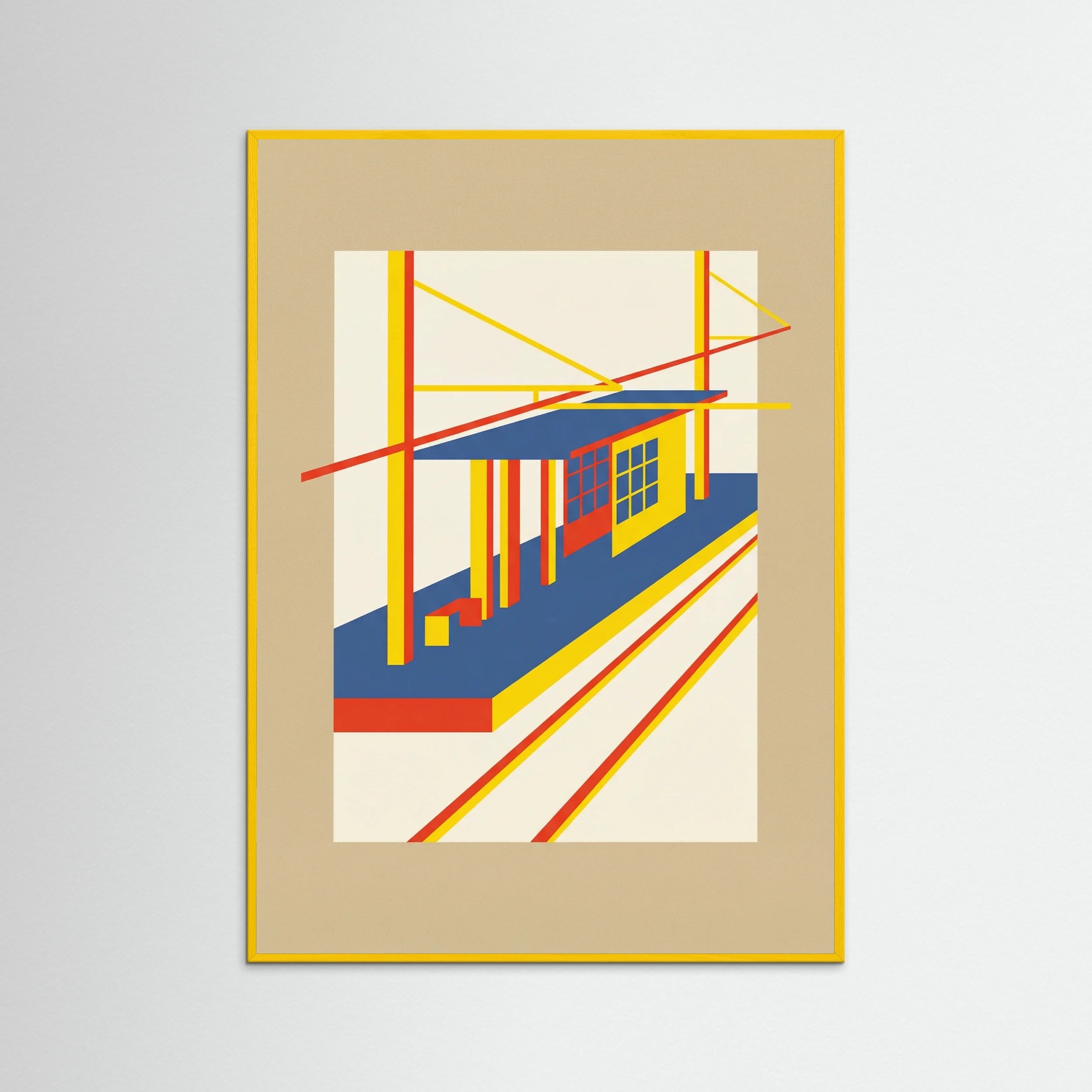 Yellow Wood Modernist Bakery Facade