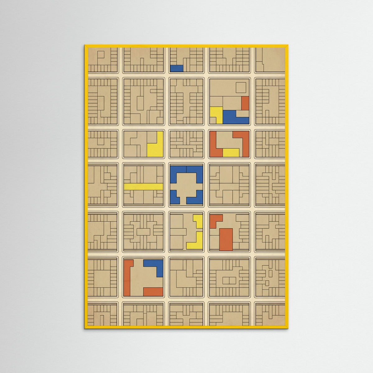 Yellow Wood Modernist Facade